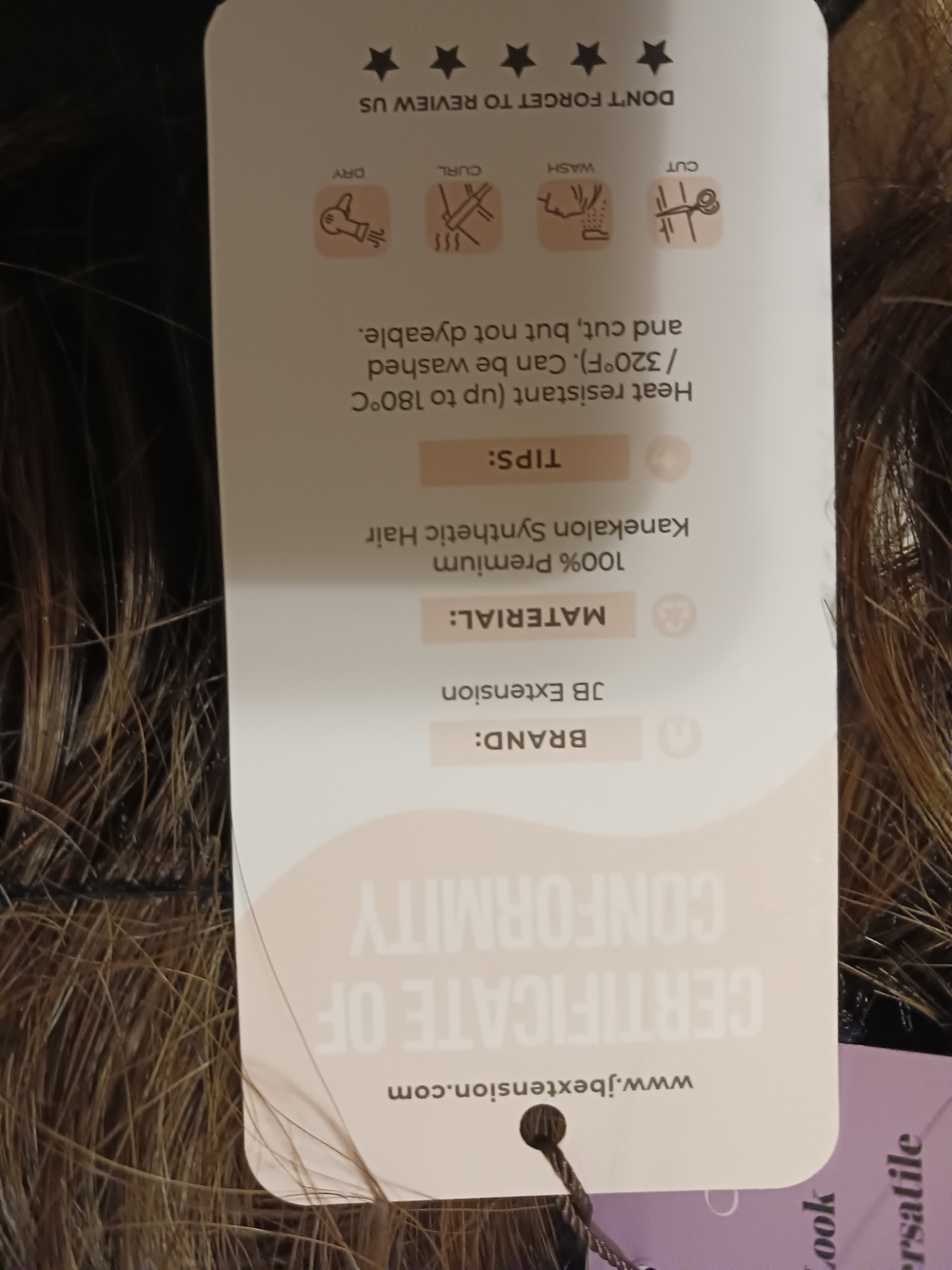 JB Extension Brown With Highlights Wavy Women’s Wig - Brand New Never Worn - Picture 5 of 16